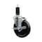 Service Caster 5'' Phenolic Swivel 1-1/4'' Expanding Stem Caster with Brake SCC-EX20S514-PHS-TLB-114 - alternate 1